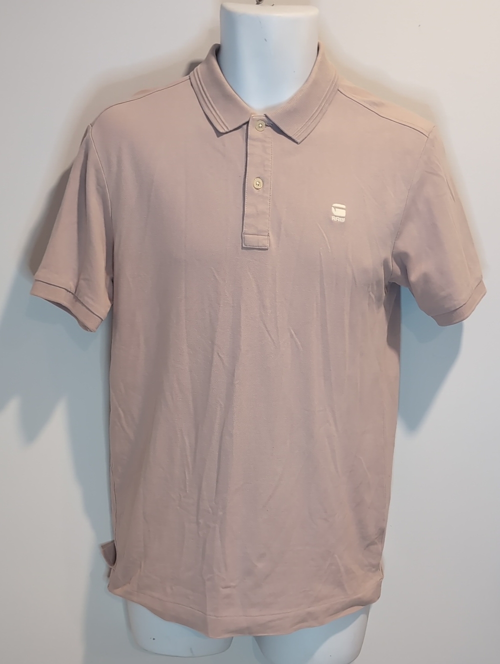 G-Star Blush Pink Short-Sleeve Polo Shirt Small